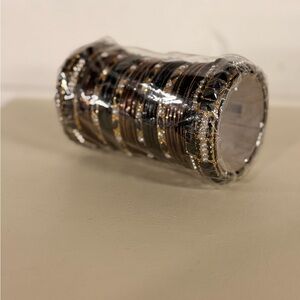 Set of Gold and Black Bangles